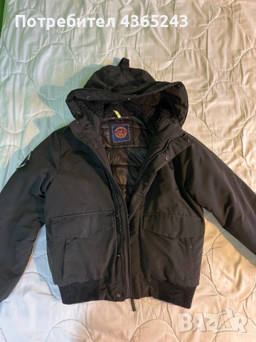 Оригинално Мъжко Яке Superdry много дебело и топло, черно преходно яке, снимка 12 - Якета - 52502437