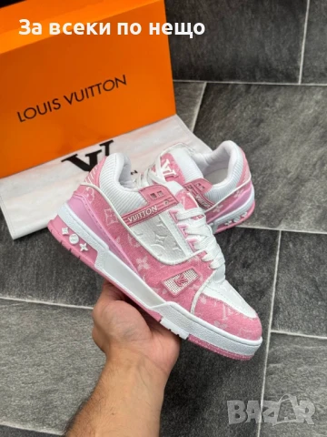 Louis Vuitton Дамски Маратонки👟Дамски Спортни Обувки Цвят Бяло И Розово Код E642, снимка 5 - Маратонки - 51002470