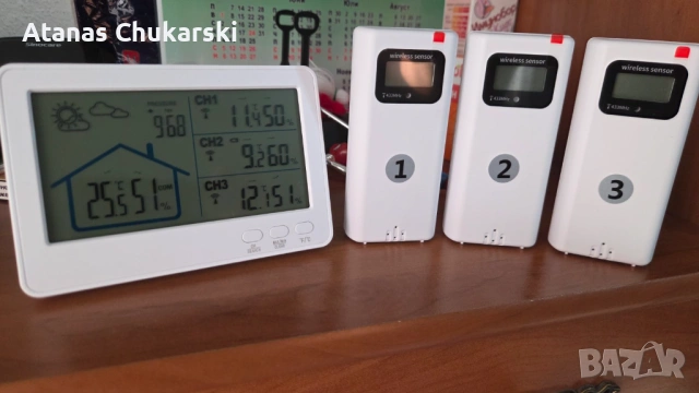 Термометър с 3 сензора