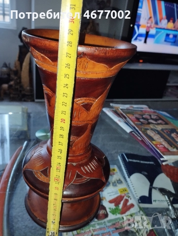 перфектна дърворезба ваза, снимка 8 - Антикварни и старинни предмети - 52924899