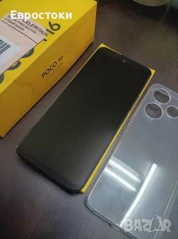 Смартфон Xiaomi Poco M6 128GB 6GB RAM Dual Sim, цвят: черно + прозрачен калъф. Смартфонът като нов, снимка 2 - Xiaomi - 49351412