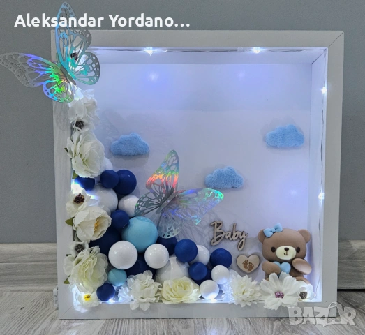 3Д бебешка визитка.Луксозен подарък за изписване ,погача, кръщене., снимка 14 - Мебели за детската стая - 53658113