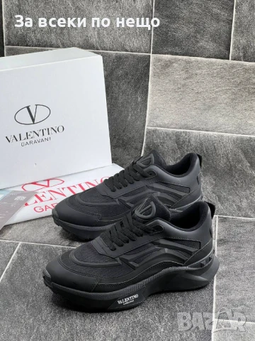 Valentino Мъжки Черни Маратонки👟Мъжки Спортни Обувки В Черен Цвят Валентино Код E544