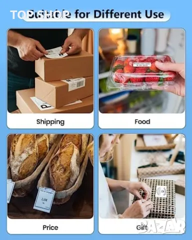 Нов Phomemo D520-BT Bluetooth Принтер за Етикети 4x6 - Термален, снимка 6 - Друга електроника - 49657629