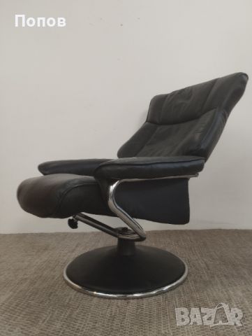 Дизайнерско кожено релакс кресло, снимка 6 - Дивани и мека мебел - 46419188