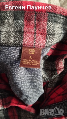 Scotch & Soda мъжка бархетна риза Размер L в червен цвят , снимка 5 - Ризи - 51514800
