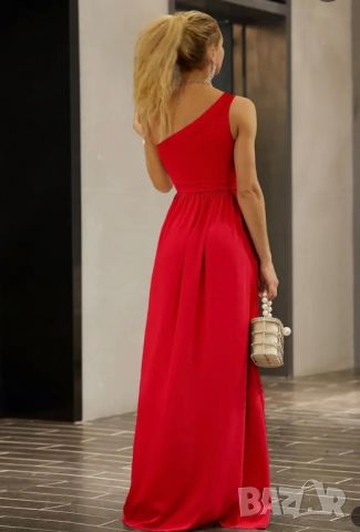 Официална/бална/вечерна дълга червена рокля, снимка 2 - Рокли - 46412440