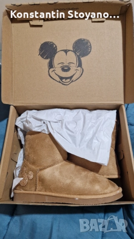 Walt Disney нови топли боти с апликация на Mickey Mouse Camel 38 EU, снимка 3 - Детски боти и ботуши - 52643523