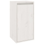 vidaXL Стенен шкаф, бял, 30x30x60 см, борово дърво масив(SKU:813487