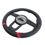 Калъф за волан Automat 38см еко кожа – противоплъзгащ, Червен конец, снимка 2