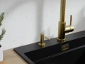 Brush gold смесител за кухня с изтегляща глава, 2 режима на струя - 3010, снимка 6