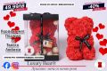 “Luxury Bear” - Ръчно изработено мече от вечни рози, снимка 1 - Подаръци за жени - 45428978