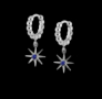 Outlet Sale Висящи обеци с топчета и висящи звезди"Sparkle blue"/нови, снимка 1 - Колиета, медальони, синджири - 45022764