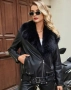 Дамско зимно модерно кожено яке , снимка 6