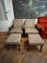 Ретро комплект 2 фотьойла + 2 табуретки + холна маса – 150 лв, Стара Загора, снимка 2