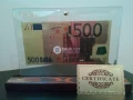 Банкноти 500 еврова златни банкноти със сертификат, снимка 1