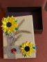 Кутия за подарък декорация сатенени слънчогледи, снимка 2