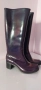 Лилави италиански гумени ботуши на ток – супер стилни!, снимка 5