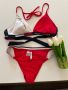 Tommy Hilfiger нов  бански костюм сет от две части червен бял 100 % оригинален , снимка 1 - Бански костюми - 46008201