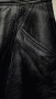 VINTAGE черна кожена миди пола, уникален дизайн, снимка 8