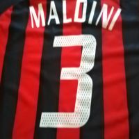 Милан футболна тениска Адидас винтидж 2002-2003г домакини №3 Паоло Малдини размер ХЛ отлична, снимка 10 - Футбол - 45608279