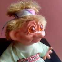 Играчка Кукла Трол Troll 17 см + коса , снимка 1 - Колекции - 45372927