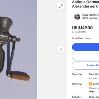 Оригинална немска, антикварна чугунена месомелачка Alexanderwerk N10, снимка 6 - Антикварни и старинни предмети - 45341721
