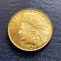 10 златни долара 1907 г.- реплика, снимка 1 - Нумизматика и бонистика - 45156748