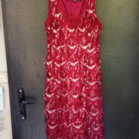 Официална рокля с пайети,бордо, нова. Единична бройка., снимка 4 - Рокли - 45005923