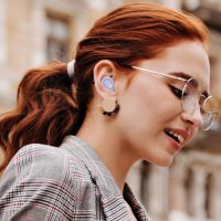 eleror лилави Bluetooth слушалки за малки ушни канали, снимка 5 - Безжични слушалки - 45118574