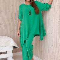 Дамски комплект блуза + панталон с висулка, 4цвята , снимка 6 - Комплекти - 45577598