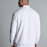 Мъжка ватирана бяла блуза с цип Размер М нова, снимка 2 - Блузи - 45571746