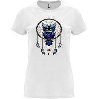 Нова дамска тениска Капан за сънища с Бухал в бял цвят, снимка 1 - Тениски - 45192289