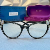 Gucci очила за компютър прозрачни с камъни слънчеви диоптрични рамки , снимка 2 - Слънчеви и диоптрични очила - 45249079
