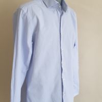 Hugo Boss HUGO Kason Slim Fit Pique Cotton Mens Size 42/ 16 / 1/2 L НОВО! ОРИГИНАЛ! Мъжка Риза!, снимка 6 - Ризи - 46170935