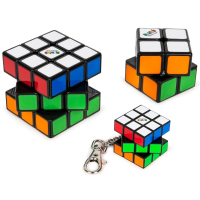 Комплект оригинални Рубик кубчета 2x2, 3x3 & Ключодържател - С цветни пластини, снимка 3 - Игри и пъзели - 44996880