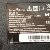 SmartTech 32HN10T2 със счупен екран-EL.MS3663S-FE48/JL.D32061330-006GS/CX320DLEDM V320BJ8-Q01 Rev.C1, снимка 2 - Части и Платки - 45188021