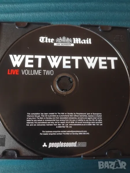 Wet Wet Wet – Live Volume Two - оригинален диск музика, снимка 1