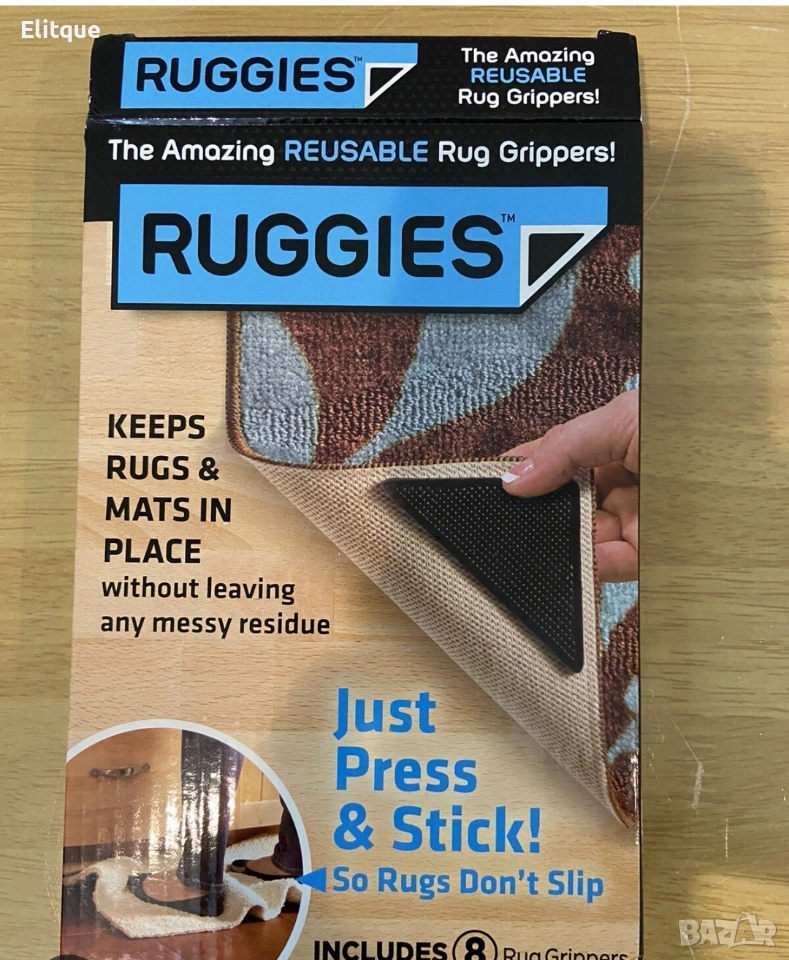 Антиплъзгащи силиконови подложки за килими Ruggies 🏠, снимка 1
