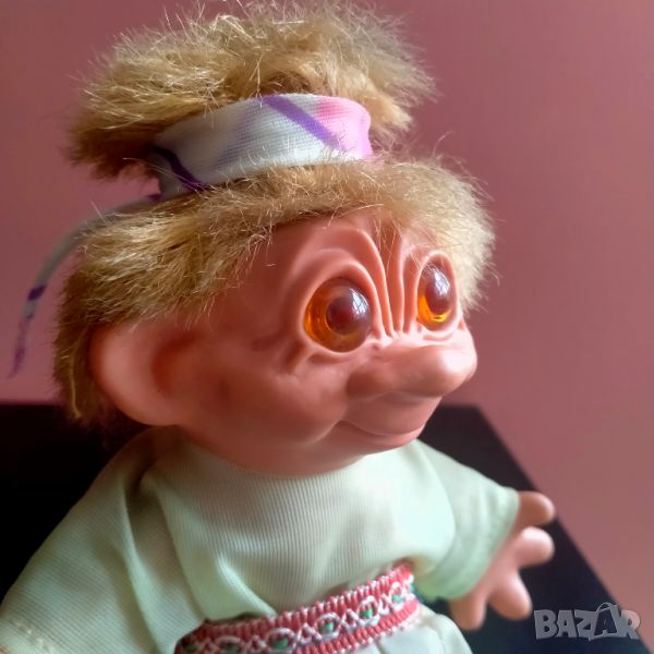 Играчка Кукла Трол Troll 17 см + коса , снимка 1