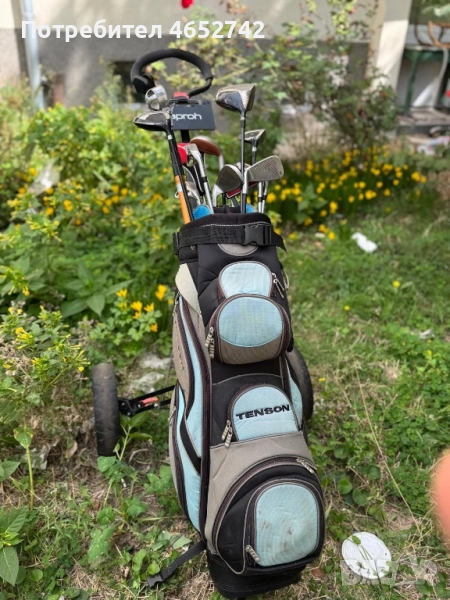 Голф стикове комплект с количка, снимка 1