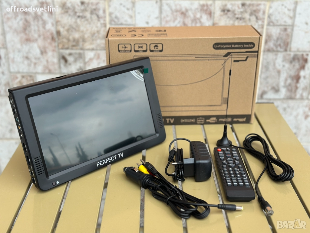 Преносим цифров телевизор PERFECT TV – 10" HDMI/USB/AV, 12V/220V, снимка 1