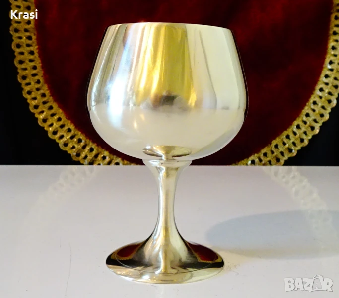 Бронзова чаша за вино,ракия,130 мл. , снимка 1