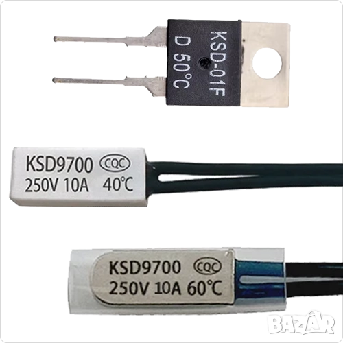 KSD-01F,KSD9700,термореле 16A 250V термостат биметален 0℃/5/10/55/65/75/80/95/150/180/200/230℃, снимка 1