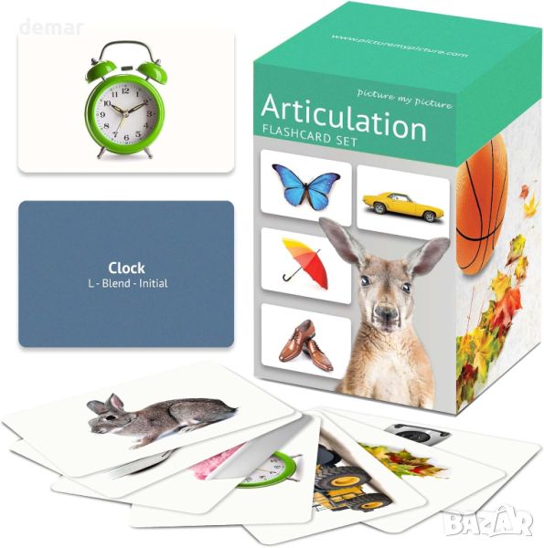 Артикулационни флаш карти, логопедични материали за деца, подходящи за аутизъм, снимка 1