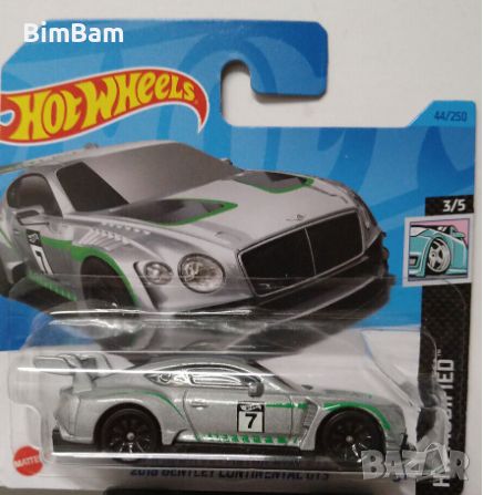 Оригинална колекционерска количка Hot Wheels 2018 Bentley Continental GT3, снимка 1