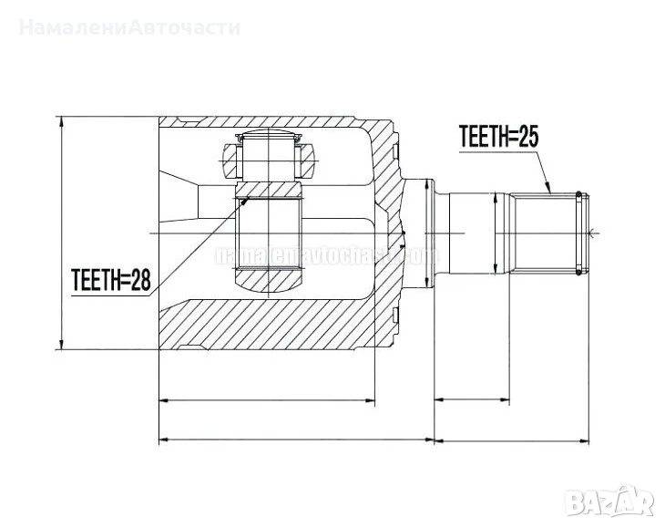 Вътрешно дясно каре 44310S04300 NPWHD004 Honda, снимка 1
