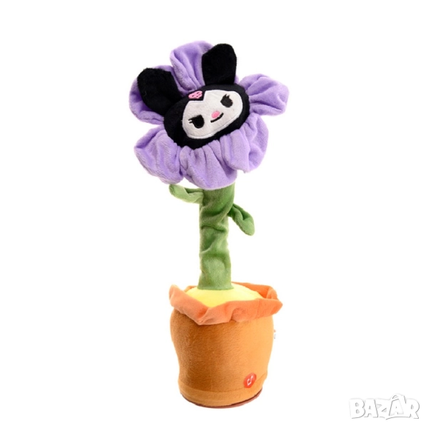 Музикално и танцуващо плюшено цвете с лице , снимка 1