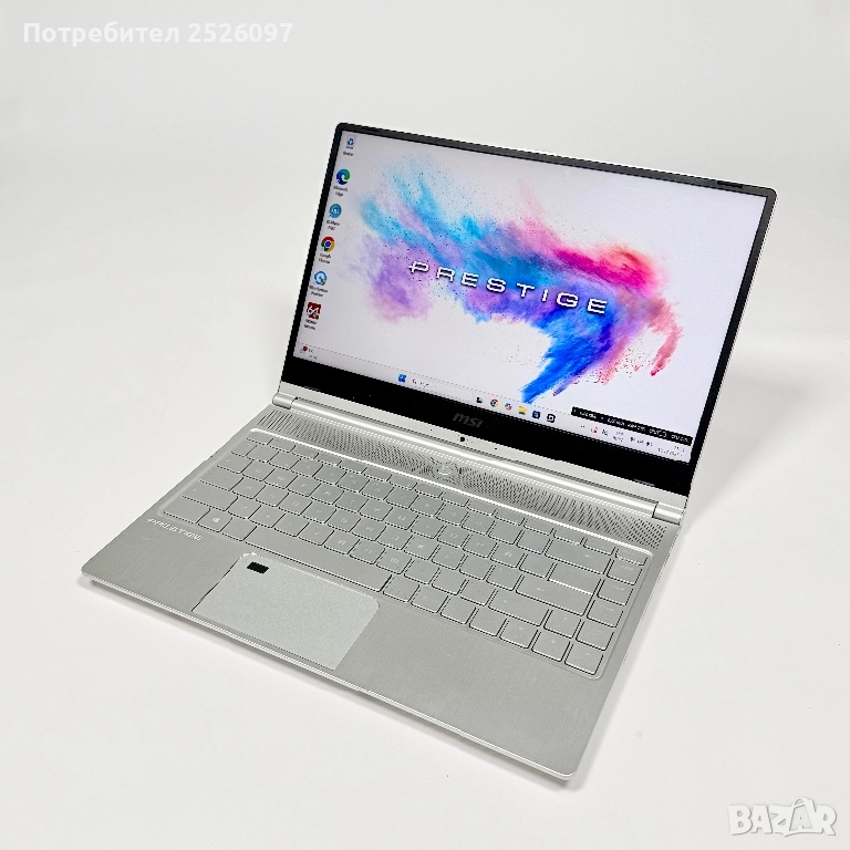 MSI Prestige 14/i7-8550U/GTX 1050 Max Q/16GB/256GB/IPS/Подсветка, снимка 1