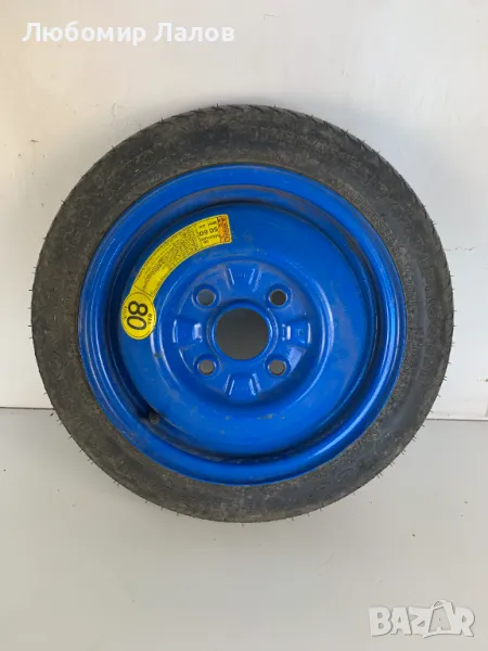 Резервна гума патерица 4х114.3 ц.о. 59 Ет45 R13 цола daewoo matiz 105/80/13 , снимка 1